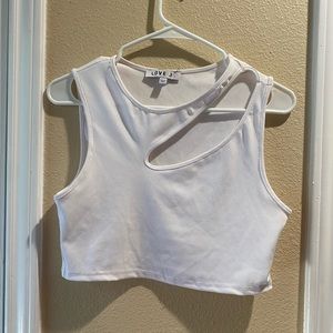 White crop top